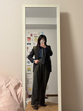 「アイテム（フォーマルスーツ/小物）」を使った、はんみさん（レディース・157cm）の冬コーディネート