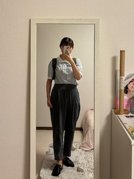 「GAP（ギャップ）のアイテム（パンツ）」を使った、はんみさん（レディース・157cm）の秋コーディネート