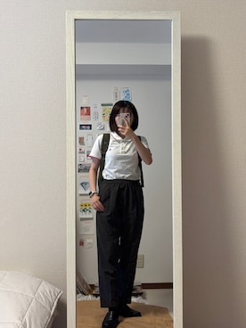 「アイテム（バックパック/リュック）」を使った、みたんさん（レディース・157cm）の夏コーディネート