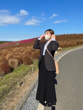 「BEAMS F（ビームスエフ）のアイテム（ジャケット/アウター）」を使った、みたんさん（レディース・157cm）の秋コーディネート
