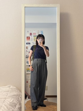 「アイテム（バックパック/リュック）」を使った、はんみさん（レディース・157cm）の夏コーディネート