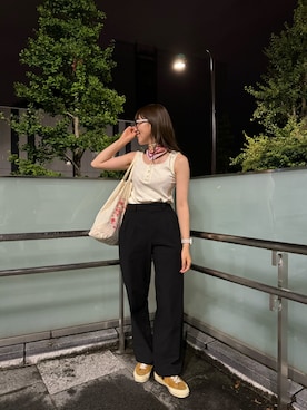 「CELINE（セリーヌ）のアイテム（財布/小物）」を使った、みたんさん（レディース・157cm）の夏コーディネート