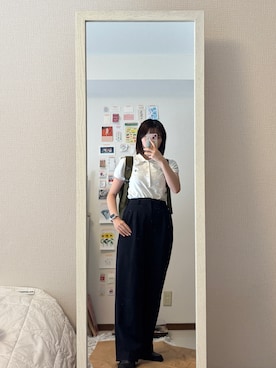 「アイテム（ローファー）」を使った、はんみさん（レディース・157cm）の夏コーディネート