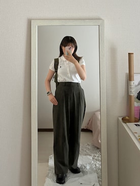 「Paraboot（パラブーツ）のアイテム」を使った、はんみさん（レディース・157cm）の夏コーディネート