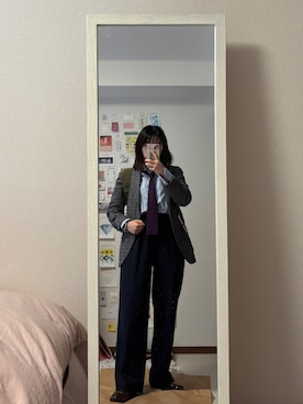 「アイテム（ジャケット/アウター）」を使った、はんみさん（レディース・157cm）の冬コーディネート