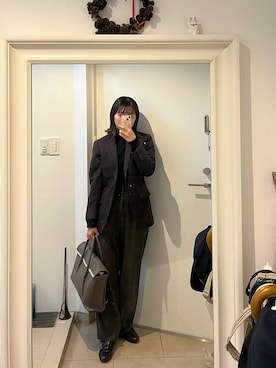 「BEAMS F（ビームスエフ）のアイテム（ジャケット/アウター）」を使った、みたんさん（レディース・157cm）の冬コーディネート