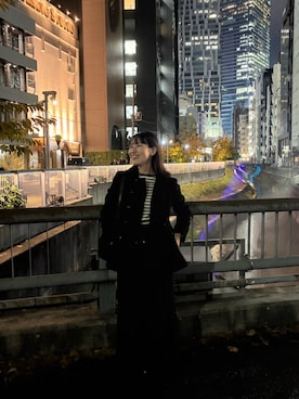 「アイテム（ジャケット/アウター）」を使った、はんみさん（レディース・157cm）の冬コーディネート