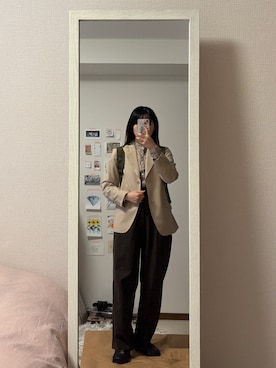 「MYSTERY RANCH（ミステリーランチ）のアイテム（バッグ）」を使った、みたんさん（レディース・157cm）の春コーディネート