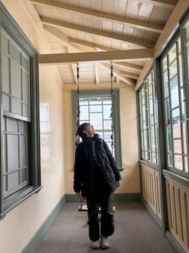 「MACPHEE（マカフィー）のアイテム」を使った、はんみさん（レディース・157cm）の秋コーディネート