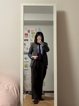 「アイテム（フォーマルスーツ/小物）」を使った、はんみさん（レディース・157cm）の冬コーディネート