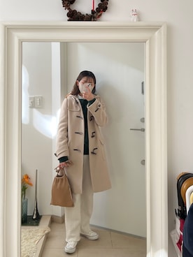 「アイテム（ダッフルコート）」を使った、みたんさん（レディース・157cm）の冬コーディネート