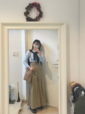 「H&M（エイチ・アンド・エム）のアイテム（カーディガン/ボレロ）」を使った、みたんさん（レディース・157cm）の夏コーディネート