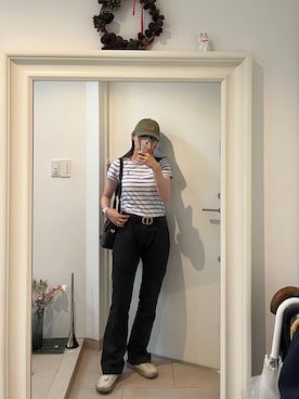 「SHIPS JET BLUE（シップスジェットブルー）のアイテム（パンツ）」を使った、みたんさん（レディース・157cm）の夏コーディネート