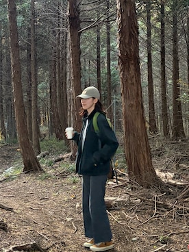 「アイテム（ジャケット/アウター）」を使った、はんみさん（レディース・157cm）の冬コーディネート