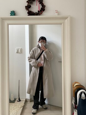 「SHIPS JET BLUE（シップスジェットブルー）のアイテム（パンツ）」を使った、みたんさん（レディース・157cm）の冬コーディネート