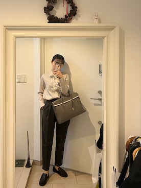 「MARGARET HOWELL（マーガレットハウエル）のアイテム」を使った、はんみさん（レディース・157cm）の夏コーディネート