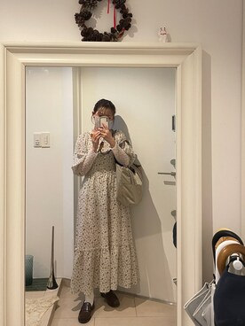 「アイテム（リング、オレンジ系）」を使った、みたんさん（レディース・157cm）の秋コーディネート