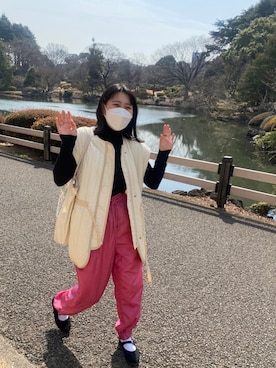 「w closet（ダブルクローゼット）のアイテム（その他アウター）」を使った、みたんさん（レディース・157cm）の春コーディネート