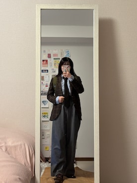 「アイテム（フォーマルスーツ/小物）」を使った、はんみさん（レディース・157cm）の冬コーディネート