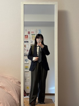 「アイテム（ネクタイ）」を使った、はんみさん（レディース・157cm）の秋コーディネート