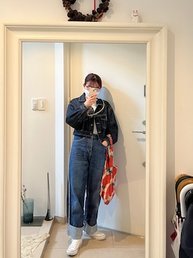 「アイテム（スマホケース/カバー）」を使った、みたんさん（レディース・157cm）の春コーディネート