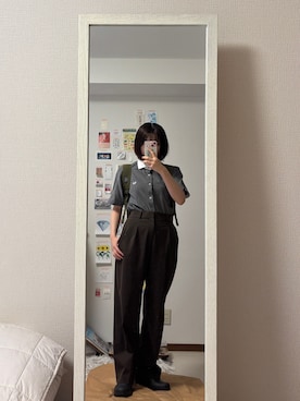 「アイテム（ポロシャツ）」を使った、みたんさん（レディース・157cm）の夏コーディネート