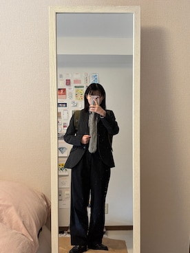 「アイテム（フォーマルスーツ/小物）」を使った、はんみさん（レディース・157cm）の秋コーディネート