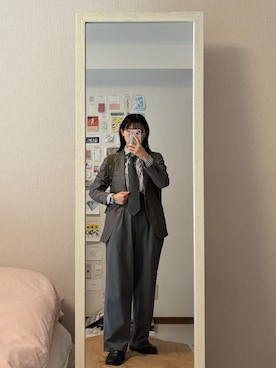 「アイテム（フォーマルスーツ/小物）」を使った、はんみさん（レディース・157cm）の秋コーディネート