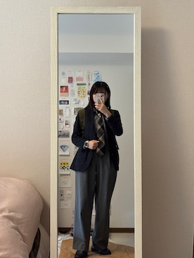 「アイテム（フォーマルスーツ/小物）」を使った、はんみさん（レディース・157cm）の秋コーディネート