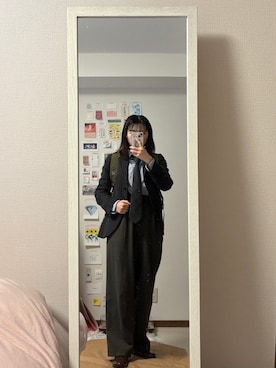 「アイテム（フォーマルスーツ/小物）」を使った、はんみさん（レディース・157cm）の冬コーディネート