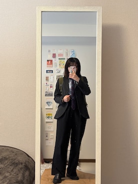 「アイテム（フォーマルスーツ/小物）」を使った、はんみさん（レディース・157cm）の秋コーディネート