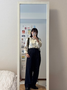 「BROOKS BROTHERS（ブルックスブラザーズ）のアイテム（シャツ/ブラウス）」を使った、はんみさん（レディース・157cm）の秋コーディネート