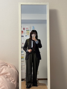 「アイテム（フォーマルスーツ/小物）」を使った、はんみさん（レディース・157cm）の秋コーディネート