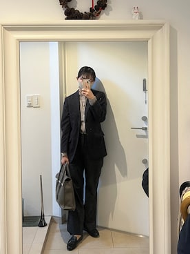 「BEAMS F（ビームスエフ）のアイテム（ジャケット/アウター）」を使った、みたんさん（レディース・157cm）の秋コーディネート