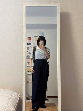 「アイテム（ポロシャツ）」を使った、みたんさん（レディース・157cm）の夏コーディネート