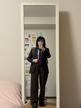 「アイテム（フォーマルスーツ/小物）」を使った、はんみさん（レディース・157cm）の秋コーディネート