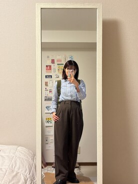 「Paraboot（パラブーツ）のアイテム（ローファー）」を使った、はんみさん（レディース・157cm）の秋コーディネート