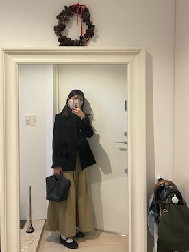 「ROBERTA DI CAMERINO（ロベルトディカメリーノ）のアイテム」を使った、はんみさん（レディース・157cm）の冬コーディネート