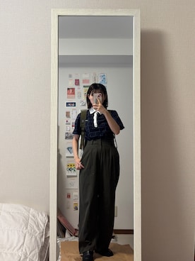 「アイテム（バックパック/リュック）」を使った、はんみさん（レディース・157cm）の夏コーディネート