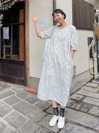 L*é様 mina perhonen 半袖 ひざ丈ワンピース 1697808983_320.jpg