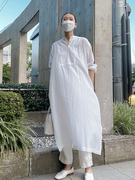 mina perhonen(ミナペルホネン)のシャツワンピースを使った人気