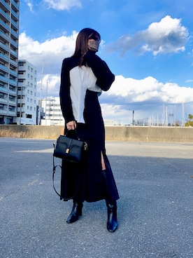 「H&M（エイチ・アンド・エム）のアイテム（トップス）」を使った、chiiさん（レディース・167cm）の冬コーディネート