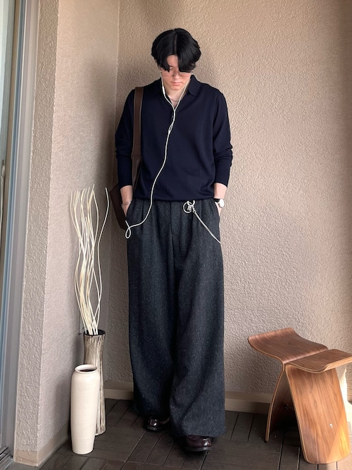 LIDNMリドムSILK NEP WOOL PANTS スラックスMサイズ LIDNM（リドム）の「SILK NEP WOOL PANTS（スラックス）」 - WEAR