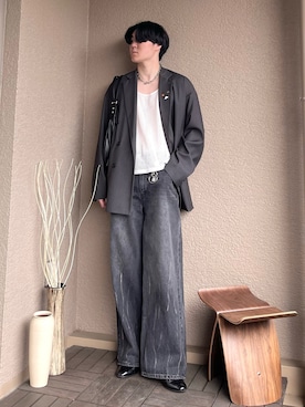 「アイテム（ブレスレット）」を使った、takumaさん（メンズ・180cm）の秋コーディネート