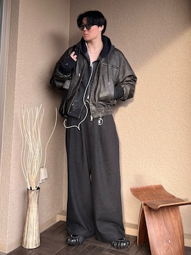 「アイテム（パーカー）」を使った、takumaさん（メンズ・180cm・20代）の冬コーディネート