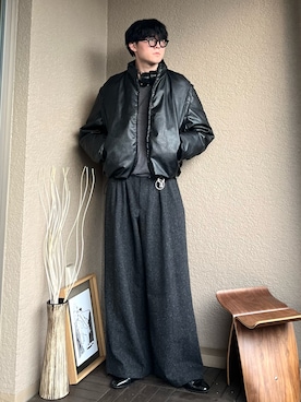 「アイテム（ドレスシューズ）」を使った、takumaさん（メンズ・180cm・20代）の冬コーディネート