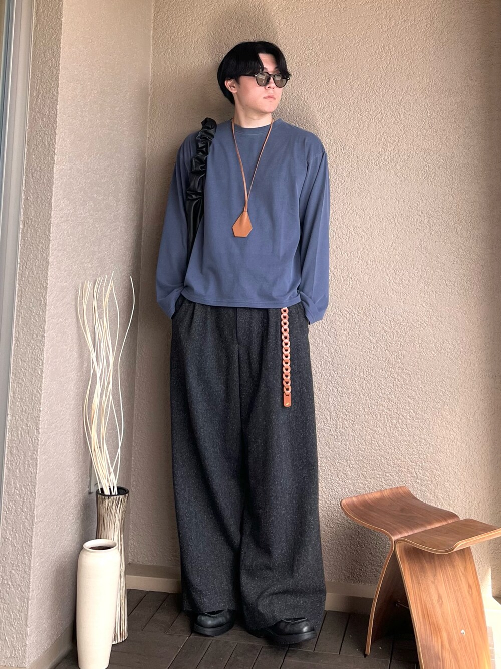 【LIDNM】SILK NEP WOOL PANTS lidnm_official_ SILK NEP WOOL PANTS 80'sのスラックスから