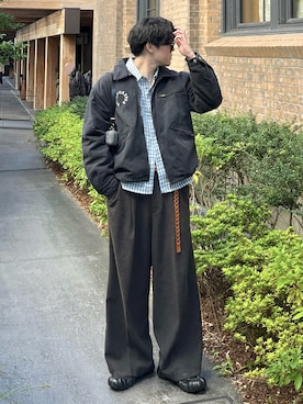 「アイテム（イヤーカフ）」を使った、takumaさん（メンズ・180cm）の秋コーディネート