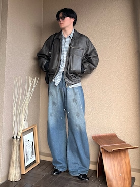 「アイテム（イヤーカフ）」を使った、takumaさん（メンズ・180cm）の冬コーディネート