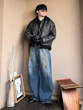 「アイテム（手袋）」を使った、takumaさん（メンズ・180cm）の秋コーディネート